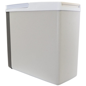 Koolatron Thermoelectric Iceless 12 Volt Cooler Warmer 18 qt (17 L), Electric Portable Car Cooler with DC Plug, Grey and White, for Travel Camping Fishing Trucking