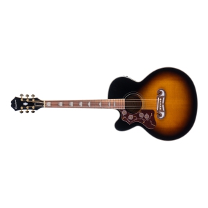 Epiphone J-200 EC Studio Acoustic/Electric, Left Handed - Vintage Sunburst