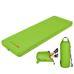 Goplus Folding Sleeping Pad, Self Inflating Camping Mattress with Carrying Bag