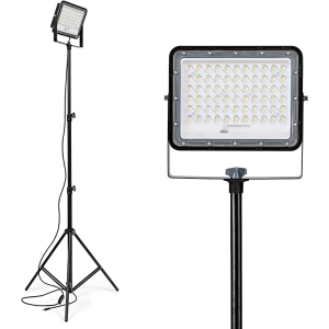 ROCKSOLAR 15W Portable Adjustable LED Floodlight with Telescopic Stand