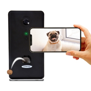 Lentek Smart Pet Treat Tosser with HD Camera, 2-Way Audio, 10 oz.