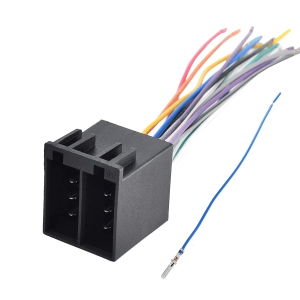 Car Radio 16 Pin ISO Wire Harness Adapter For Semi Truck Freightliner International Peterbilt Volvo Sterling Mack Kenworth Stereo Connector cable Male Plug to JVC Pioneer