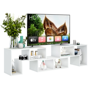Costway 3 Pcs TV Stand for TV's up To 65" Console Entertainment Center Bookcase Shelves
