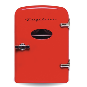 Frigidaire 6-Can Mini Compact Retro Beverage Fridge - Red