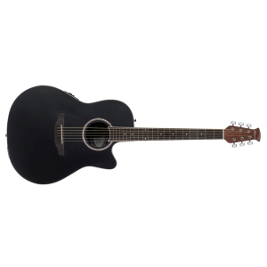 Applause Guitars CS Steel String Acoustic / Electric Guitar, Black Satin