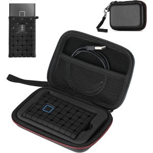 Samsung T7 / T7 Touch Portable SSD Carrying Case with Silicone Cover, Hard EVA Shockproof Storage Travel Organizer for Samsung T7 Touch Portable 500GB 1TB 2TB USB Solid Sta
