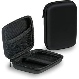 Hard Drive Case 2 Pack, 2.5 Inch Shockproof and Waterproof Hard Drive Bag, Multi-Function Storage Carrying Universal Travel Case for Small Electronics and Accessories Blac