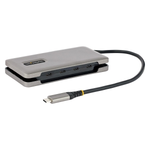Startech 4-Port USB-C Hub-USB 3.1 10Gbps, Portable USB C Hub with 100W Power Delivery Pass-Through-(HB31CM4CPD3)
