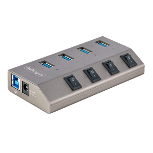 Startech 4-Port Self-Powered USB-C Hub with Individual On/Off Switches-(5G4AIBS-USB-HUB-NA)