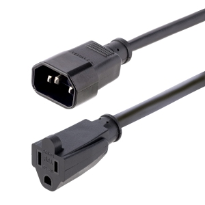 Startech 3FT POWER EXTENSION CORD C14 TO 5-15R -(1415R-3F-POWER-CORD)