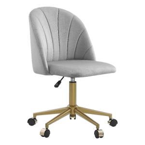 Linon Alyssa chaise de bureau en métal à gris clair