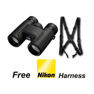 Nikon 10x30 Prostaff P7 Binoculars #16771 + Nikon Binocular Harness. Nikon Canada Lifetime warranty.