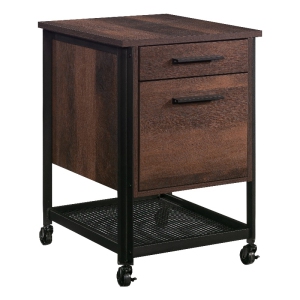 Sauder Briarbrook Engineered Wood and Metal Mobile File in Barrel Oak