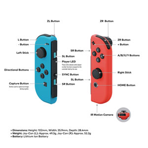 Nintendo Switch with Neon Blue and Neon Red Joy‑Con HADSKABAH