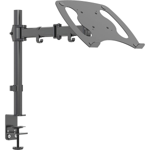 Fully Adjustable Laptop Mount Stand for Laptops Up to 17', Both Desk clamp and Grommet mounting - SA-D28+D15 (Black)