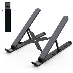 Laptop Stand for Desk, Adjustable Laptop Riser ABS+Silicone Foldable Portable Laptop Holder, Ventilated Cooling Notebook Stand for MacBook Pro Air, Lenovo, Dell, HP, More 10-15.6'