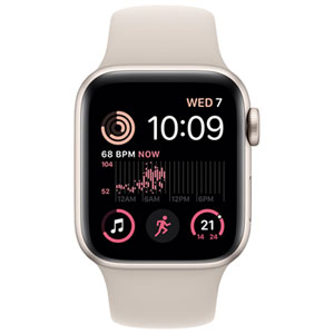 Rogers Apple Watch SE (GPS + Cellular) 40mm Starlight Aluminum Case with Starlight Sport Band (2022) - Monthly Financing