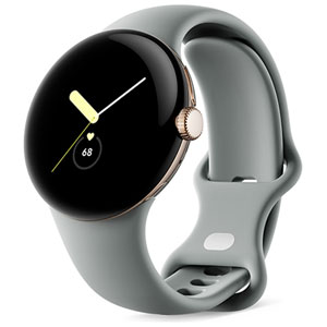 Google Pixel Watch (GPS) 40mm Champagne Gold Stainless Steel Case with Hazel Active Band