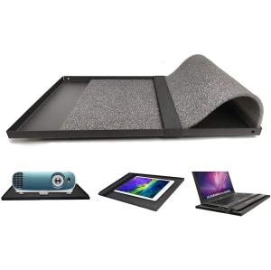 Projector Tray, 11x16inch Laptop Tray Platform Holder Pallet for 3/8' or 1/4' Screw Tripod Stand Mount Widely Use in Meeting Rooms,Studio, Outdoor, Classrooms, Stage (Tray Only)
