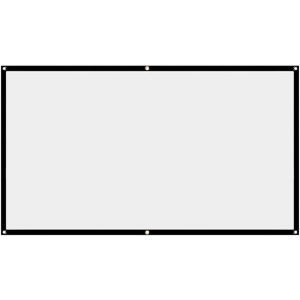 Projector Screen, White Projector Screen, 16:9 No Crease Home Theater Foldable Projection Screen 120 inch