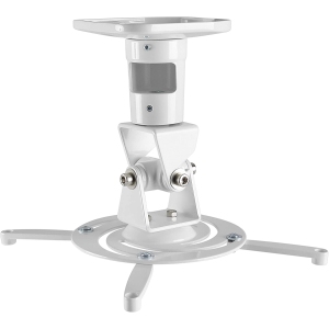 Projector Mount - Universal Ceiling Bracket LCD DLP Tilt 360° Swivel 30lbs (White)
