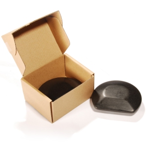 Master Massage 2-Piece Large Three Quarter Round Circle Circular Contour Hot Stones Set - Trigger Point and Acupressure Tools-Black Massage Tool Stones- Large Size