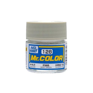 Mr. Hobby Mr. Color 128 - Gray Green Semi-Gloss/IJN Aircraft WWII (C128) Plastic Model Kit Paint