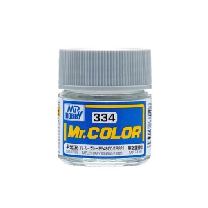 Mr. Hobby Mr. Color 334 - Barley Gray BS4800/18B21 Semi-Gloss/RAF F-4 (C334) Plastic Model Kit Paint