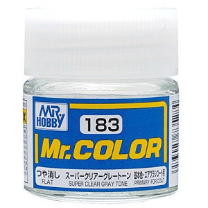 Mr. Hobby Mr. Color 183 - Super Clear Gray Tone Flat/Primary for Coat (C183) Plastic Model Kit Paint