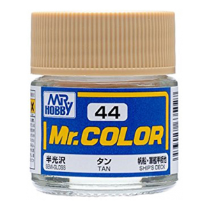 Mr. Hobby Mr. Color 44 - Tan Semi-Gloss/Ships Deck (C44) Plastic Model Kit Paint