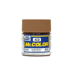 Mr. Hobby Mr. Color 43 - Wood Brown Semi-Gloss/Primary (C43) Plastic Model Kit Paint