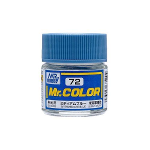 Mr. Hobby Mr. Color 72 - Intermediate Blue Semi-Gloss/US Navy Aircraft (C72) Plastic Model Kit Paint