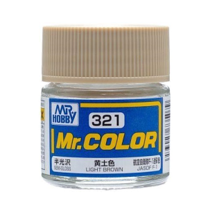 Mr. Hobby Mr. Color 321 - Light Brown Semi-Gloss/JASDF F-1 (C321) Plastic Model Kit Paint