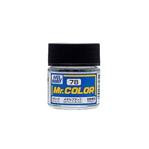 Mr. Hobby Mr. Color 78 - Metallic Black Metallic/Primary (C78) Plastic Model Kit Paint