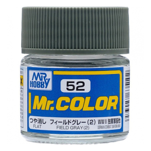 Mr. Hobby Mr. Color 52 - Field Gray (2) Flat/German Combat Uniform WWII (C52) Plastic Model Kit Paint