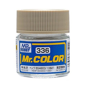 Mr. Hobby Mr. Color 336 - Hemp BS4800/10B21 Semi-Gloss/RAF Nimrod (C336) Plastic Model Kit Paint