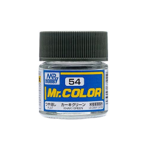 Mr. Hobby Mr. Color 54 - Khaki Green Flat/US Combat Uniform (C54) Plastic Model Kit Paint