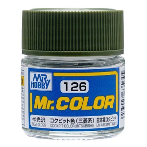 Mr. Hobby Mr. Color 126 - Cockpit Color (Mitsubishi) Semi-Gloss/IJN Aircraft WWII (C126) Plastic Model Kit Paint