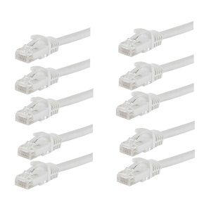 axGear 1Ft Network Cable Cat5E Ethernet PatchCord RJ45 Twisted Pair LAN Wire 10 PCS