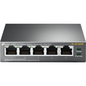 TP-Link TL-SF1005P 5-Port 10/100Mbps Desktop Switch with 4-Port PoE+ (TL-SF1005P)