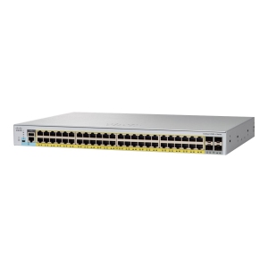 Cisco Catalyst 2960L-48PS-LL - Switch - managed - 48 x 10/100/1000 (PoE+) + 4 x Gigabit SFP (uplink) - desktop, rack-mountable - PoE+ (370 W) (WS-C2960L-48PS-LL)