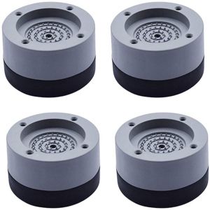 Anti Vibration Pads with Tank Tread Grip, 4 Pads Washer & Dryer Pedestals Fit All Machines - Noise Dampening, Protects Laundry Room Floor - Anti Vibrasion Pads for Washing Machine