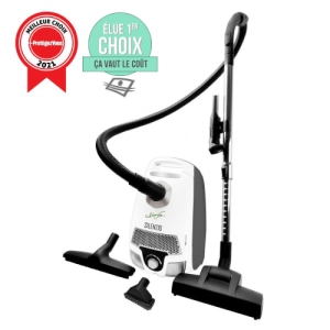 Johnny Vac Silenzio Corded Electric Canister Floor HEPA White Vacuum Cleaner