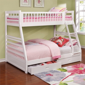 Coaster Ashton Twin Over Full Bunk Bed in White