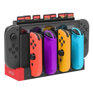 FYOUNG Controller Charger Dock Compatible with Nintendo Switch, Dock Extension Charging Station for Joycon with 28 Game Card