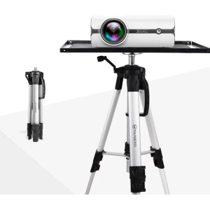 VANKYO Aluminum Tripod Adjustable Projector/Laptop Stand, Multi-Function Stand, Height 17'' to 46'' for Laptop with Plate and Carrying Bag - Silver (Projector not included)