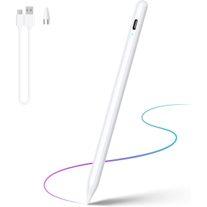 Stylus Pen, iPhone Stylus with High Precise Tip Compatible for iOS/Android Touchscreens/Phones, Rechargeable Stylus Pen, Stylus Pencil for Apple/Android/Samsung Tablet, 16.5CM,Whi