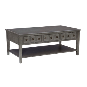 Linon Sadie Wood Coffee Table with Storage in Gray