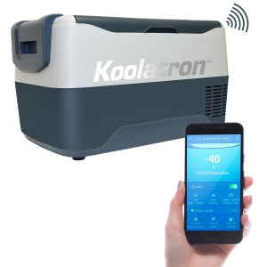 Koolatron 12 Volt Portable Freezer/Refrigerator w/ Bluetooth 31 qt (30L), 12V DC/110V AC Cords, Gray