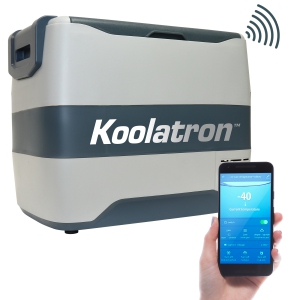 Koolatron 12 Volt Portable Freezer/Refrigerator w/ Bluetooth 42 qt (40L), 12V DC/110V AC Cords, Gray